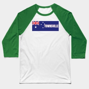 Townsville City in Australian Flag Baseball T-Shirt